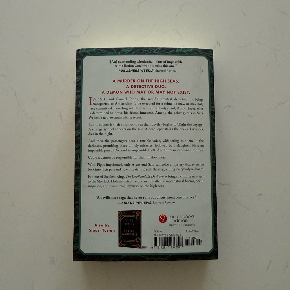 The Devil and the Dark Water: A Locked-Room Historical Mystery Paperback Book - Picture 3 of 7